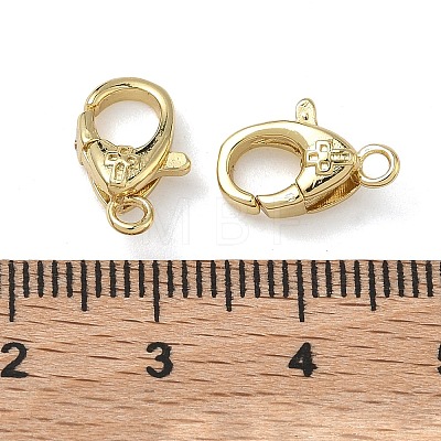 Cross Brass Lobster Claw Clasps KK-H256-03G-02-1