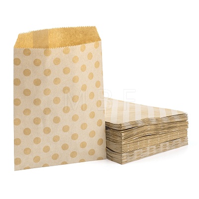 100Pcs 4 Patterns Eco-Friendly Kraft Paper Bags CARB-LS0001-02A-1