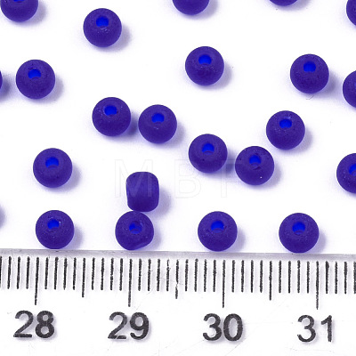 Frosted Colours Glass Beads SEED-S040-04A-04-1