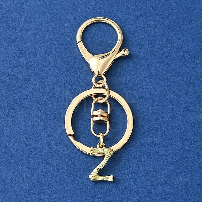 Alloy Initial Letter Charm Keychains KEYC-YW00006-26-1