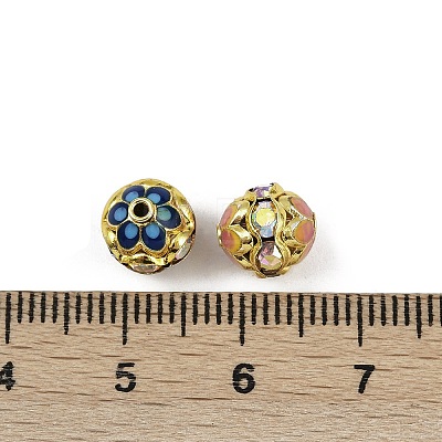 Brass Enamel Beads KK-L236-01D-G-1