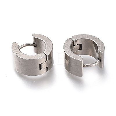 Tarnish Resistant 202 Stainless Steel Huggie Hoop Earrings EJEW-F262-02D-P-1