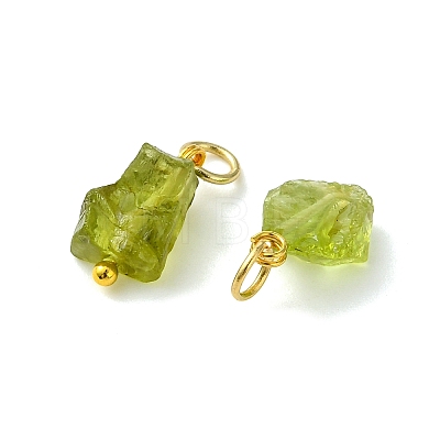 Raw Rough Natural Peridot Pendant Pendants PALLOY-JF05641-1