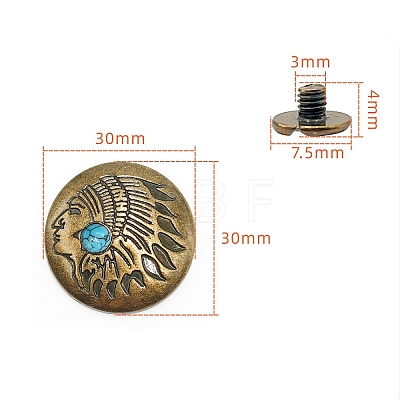 Alloy Decorative Buttons PW-WG1200D-17-1