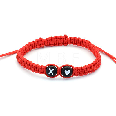 Resin Beads Braided Bead Bracelets FS-WG108B7-24-1