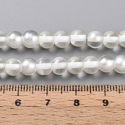 Baking Paint Transparent Glass Beads Strands DGLA-N011-6mm-01-1