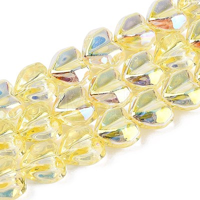 Electroplate Transparent Glass Beads Strands EGLA-N056-01A-11-1