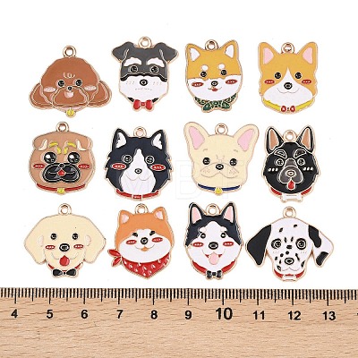 Alloy Enamel Pendants ENAM-L053-01KCG-1