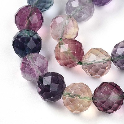 Natural Rainbow Fluorite Beads Strands G-S345-10mm-29-1