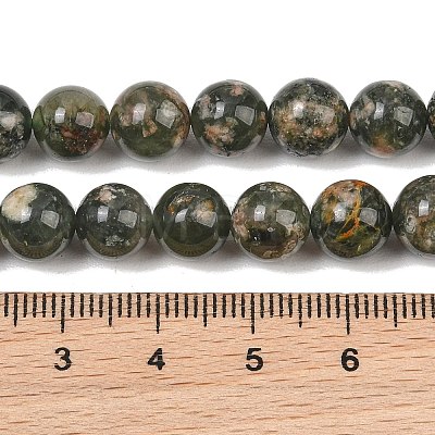 Natural Green Rutilated Quartz Beads Strands GG-CBAC4F6-B01-8mm-A-1