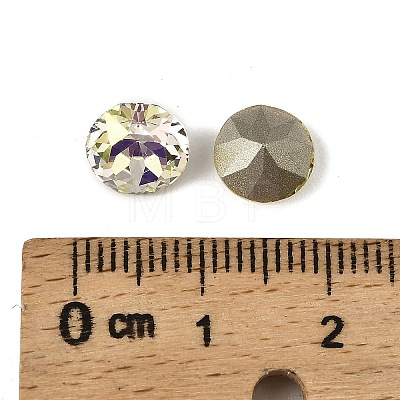 Glass Rhinestone Cabochons GLAA-A018-8mm-001GY-1
