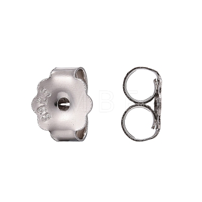 Anti-Tarnish Rhodium Plated 925 Sterling Silver Ear Nuts STER-K167-039P-1