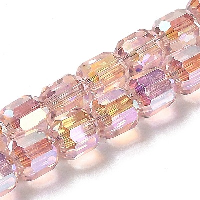Electroplate Glass Beads Strands EGLA-D030-19O-1