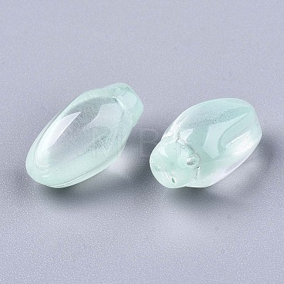 Transparent Spray Painted Glass Beads GLAA-N035-013-D03-1
