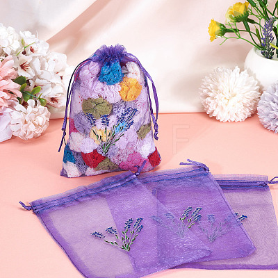 20Pcs Polyester Mesh Sachet Packing Drawstring Bgas ABAG-TA0002-20C-1