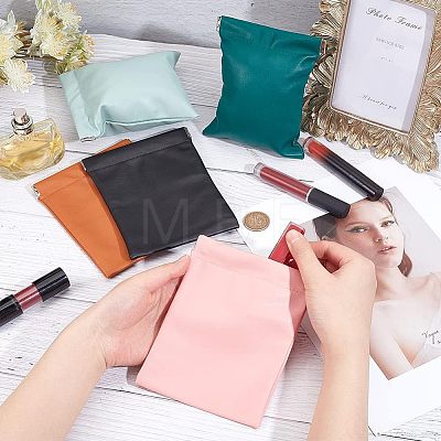  5pcs 5 colors PU Leather Earphone Pouches ABAG-NB0001-72-1