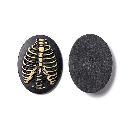 Halloween Cameos Opaque Resin Cabochons RESI-C017-01C-1