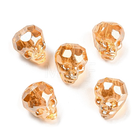 Electroplate Transparent Handmade Lampwork Beads LAMP-K038-01A-1