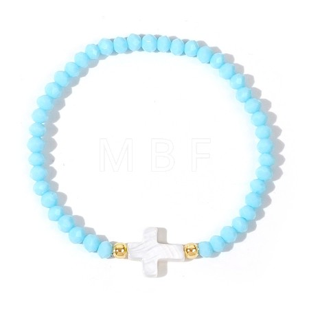 Bohemian Glass Beads Stretch Bracelets KO2121-6-1