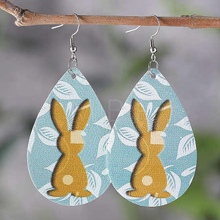 Imitation Leather Dangle Earrings FS-WGAAB7F-06-1