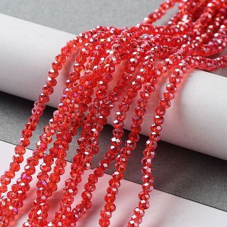 Electroplate Glass Beads Strands EGLA-R048-2mm-03-1