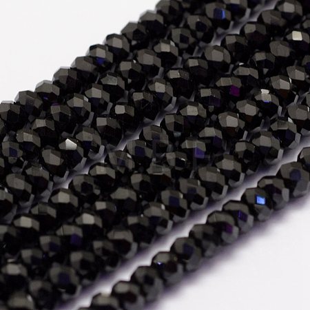 Natural Black Spinel Beads Beads Strands G-F460-19-1