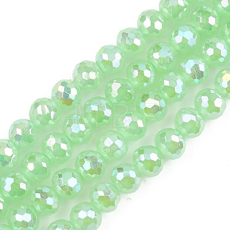 Electroplate Glass Beads Strands EGLA-B013-01A-AB02-1