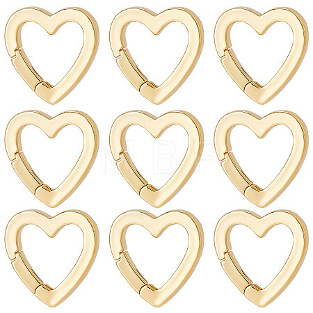 10Pcs Brass Spring Gate Rings KK-BBC0003-89-1