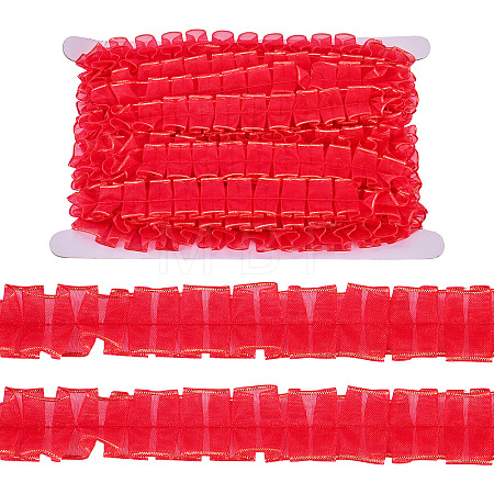 10M Double Layer Polyester Lace Ribbon OCOR-TA0004-14D-1