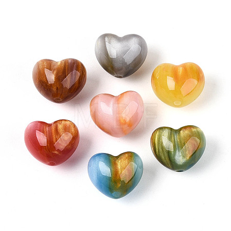 Opaque Imitation Cat Eye Resin Beads RESI-T060-38M-1