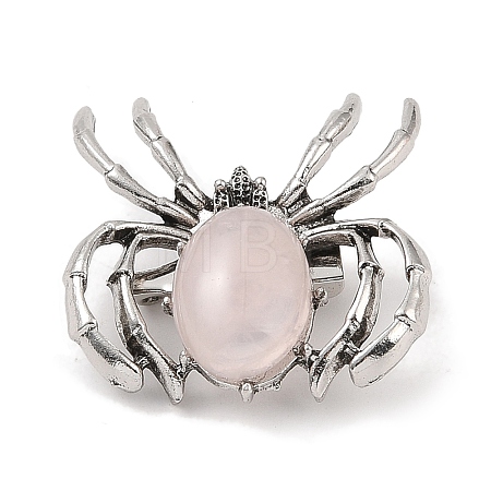 Natural Rose Quartz Brooches G-A224-01AS-12-1