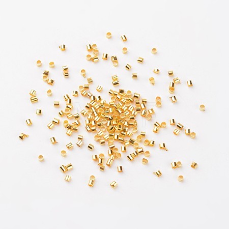 Brass Crimp Beads E003-G-1