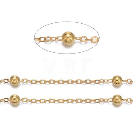 Brass Flat Oval Cable Chains X-CHC018Y-G-1