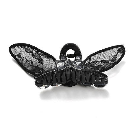 Polyester & Resin & Rhinestone Claw Hair Clips LS-MRMJ-P021-04A-1