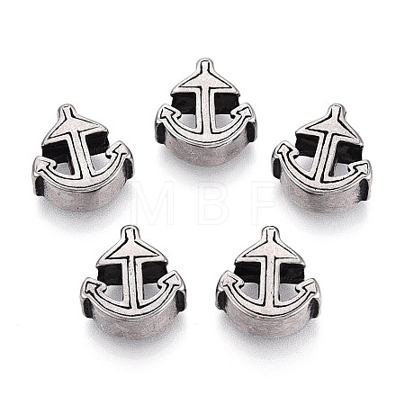 304 Stainless Steel European Style Large Hole Beads STAS-T072-122AS-1