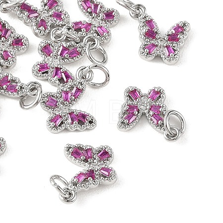 SHEGRACE Brass Micro Pave Cubic Zirconia Charms XGRQ5K537-628P-F-1