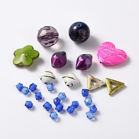 Mixed Acrylic Beads for DIY FIND-I001-M-1