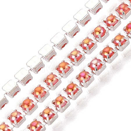 Iron & ABS Plastic Imitation Pearl Tennis Chains CH-Q006-01A-07-1