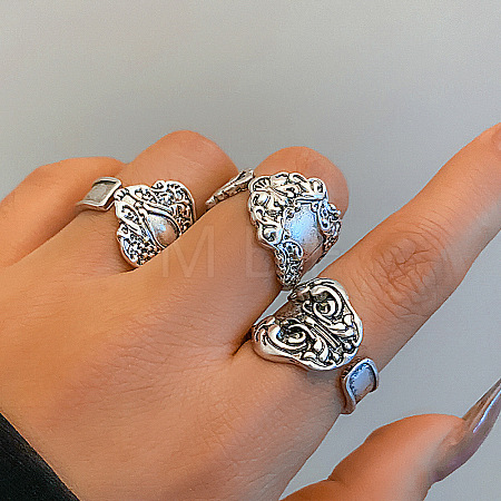 Adjustable Ethnic Style Alloy Cuff Rings FS-WGD767D-02-1