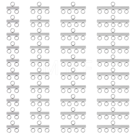 40Pcs 4 Styles 304 Stainless Steel Column Chandelier Component Links FIND-GO0003-59-1