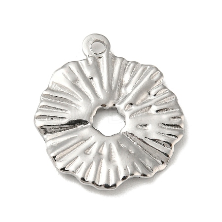 Non-Tarnish Textured 304 Stainless Steel Pendants STAS-G218-04P-1