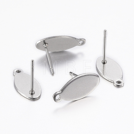 Non-Tarnish 304 Stainless Steel Stud Earring Findings X-STAS-K154-65P-1