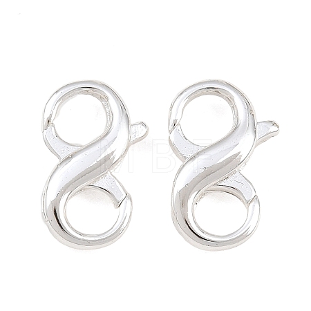 Brass Double-Sided Lobster Clasp for Jewelry Making KK-CBAA482-03S-1
