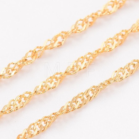 3.28 Feet Ion Plating(IP) 304 Stainless Steel Singapore Chains X-CHS-H007-12G-1