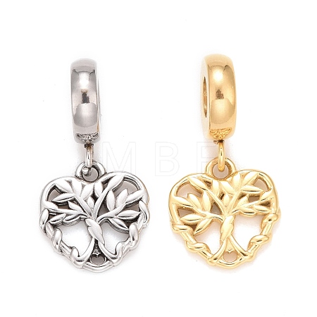 304 Stainless Steel European Dangle Charms STAS-C047-06-1