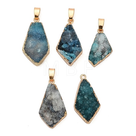 Natural Druzy Agate Pendants GG-K002-19-1