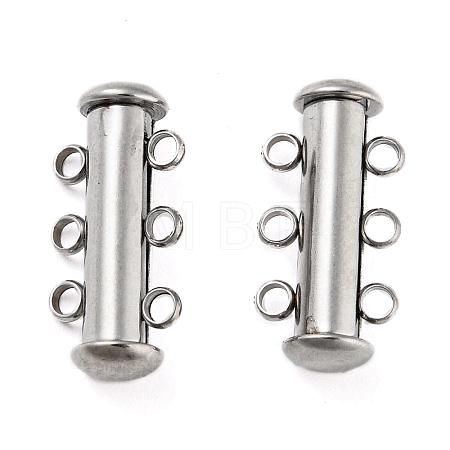 Non-Tarnish 303 Stainless Steel Magnetic Slide Clasps STAS-B047-01P-1