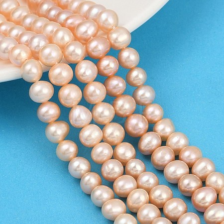 Natural Cultured Freshwater Pearl Beads Strands PEAR-I007-07X-02B-1