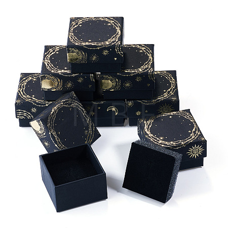 10Pcs Sun Moon Star Printed Cardboard Gift Boxes CBOX-TA0001-21E-1
