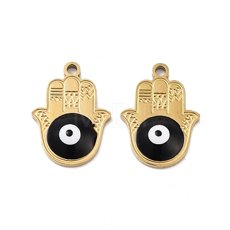 Ion Plating(IP) 316 Stainless Steel Enamel Pendants STAS-U014-72G-03-1